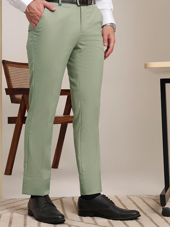SaintX Men's Premium Stretchable Formal Trouser with Techno Flex Waistband | Slim Fit Pants | Italian Design | Office Wear/Executive Wear - Image 2