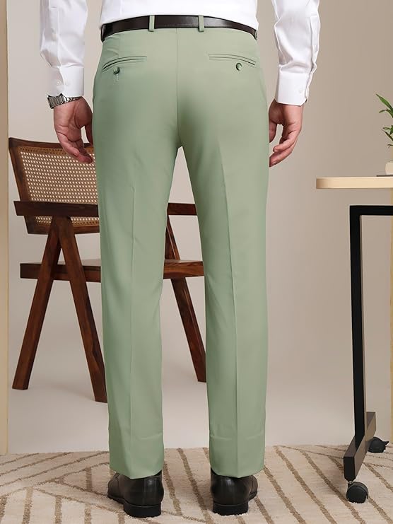 SaintX Men's Premium Stretchable Formal Trouser with Techno Flex Waistband | Slim Fit Pants | Italian Design | Office Wear/Executive Wear - Image 3